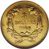Image 2 : 1869 $3 AU55 NGC. In their Encyclopedia of U.S. Gold C