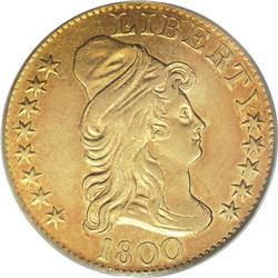 1800 $5 AU58 PCGS. Breen-6438, BD-2, High R.3. The blu