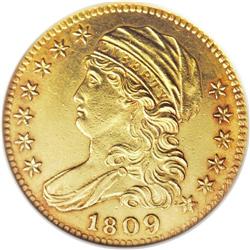 1809/8 $5 --Damaged, Cleaned--ANACS. AU55 Details. Bree