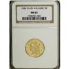 Image 3 : 1834 $5 Plain 4 MS62 NGC. Second Head, Small Plain 4,