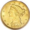Image 1 : 1847 $5 MS63 PCGS. One of the more frequently encounte