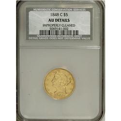 1848-C $5 --Improperly Cleaned--NCS. AU Details. Variet