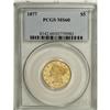 Image 3 : 1877 $5 MS60 PCGS. The 1877 five dollar piece had a li