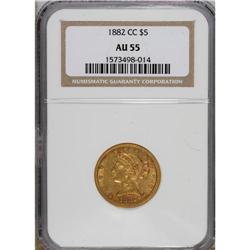 1882-CC $5 AU55 NGC. This is one of the more available