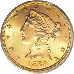 1883-S $5 MS64 PCGS. This is one of the more underrate