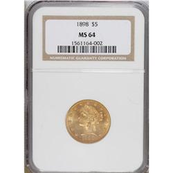 1898 $5 MS64 NGC. The 1898 five dollar, with a mintage