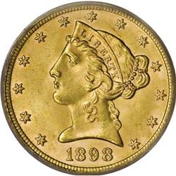 1898 $5 MS65 PCGS. As might be expected from its 633,4