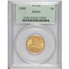 Image 1 : 1899 $5 MS63 PCGS. The straw-gold surfaces reveal fine