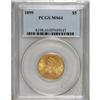 Image 1 : 1899 $5 MS64 PCGS. Well struck with satin luster and p