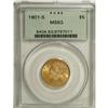 Image 1 : 1901-S $5 MS63 NGC. Housed in an older green-label PCG