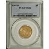 Image 1 : 1907-D $5 MS64 PCGS. The peak of the 7 is lightly repu