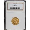 Image 1 : 1909-D $5 MS62 NGC. This precisely struck gold type co