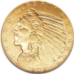 1909-D $5 MS64 NGC. The 1909-D Indian half eagle is th