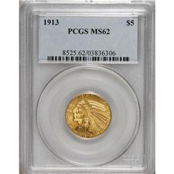 1913 $5 MS62 PCGS. Lustrous and well struck. A number