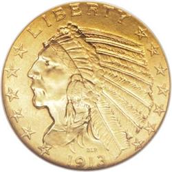 1913 $5 MS64 NGC. While not the most common of the Ind