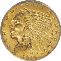 1914-S $5 MS62 PCGS. Both sides offer a deep, mellow o