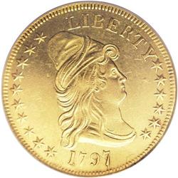 1797 $10 Large Eagle--Reverse Rim Damage--NCS. AU Deta