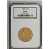 Image 1 : 1848 $10 AU58 NGC. A few of the deeply hubbed stars ha