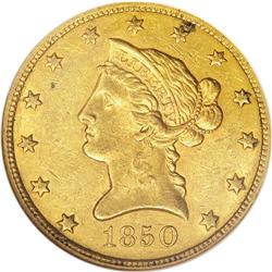 1850 $10 Small Date AU58 NGC. The Large Date variety i