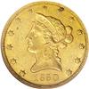 Image 1 : 1850 $10 Small Date AU58 NGC. The Large Date variety i