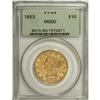 Image 3 : 1853 $10 MS60 PCGS. Extremely fine and About Uncircula