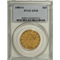 1880-O $10 XF45 PCGS. This date is not often encounter