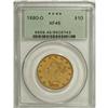 Image 1 : 1880-O $10 XF45 PCGS. An orange-gold Choice XF example
