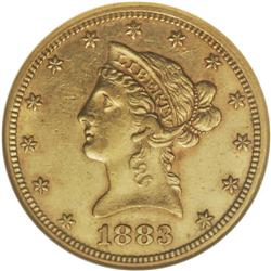 1883-CC $10 AU58 NGC. The Carson City Mint in 1883 was