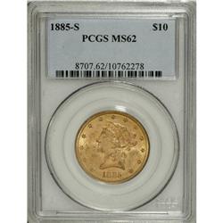 1885-S $10 MS62 PCGS. A lovely example of an issue tha