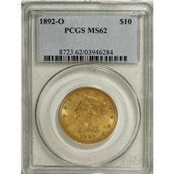 1892-O $10 MS62 PCGS. The present piece represents the