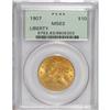 Image 1 : 1907 $10 MS63 PCGS. Intense satiny luster and luscious