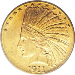 1911-D $10 MS62 PCGS. Jeff Garrett and Ron Guth observ