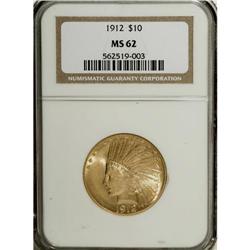 1912 $10 MS62 NGC. Although not a rare date, this issu