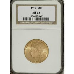 1912 $10 MS63 NGC. This crisply impressed and clean-ch