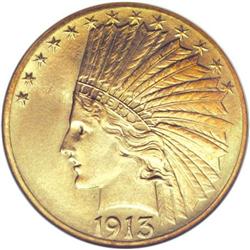 1913 $10 MS64 NGC. This date ranks among the common is