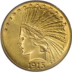 1915-S $10 AU58 PCGS. A lustrous and smooth near-Mint