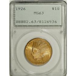 1926 $10 MS63 PCGS. The 1926 eagle provides a convenie
