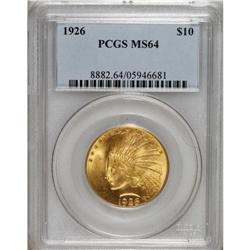 1926 $10 MS64 PCGS. The 1926 is one of the two most av