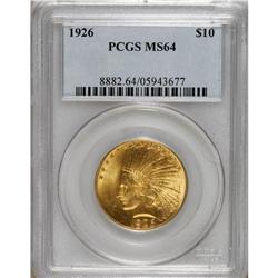 1926 $10 MS64 PCGS. The date seems lightly doubled on