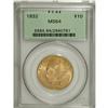 Image 1 : 1932 $10 MS64 PCGS. An older holder near-Gem with pote