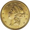 Image 1 : 1854 $20 Large Date MS60 NGC. Two different date sizes