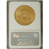 Image 2 : 1857 $20 AU55 NGC. Deep yellow color with light abrasi