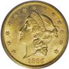Image 1 : 1866 $20 MS60 PCGS. The 1866 Philadelphia double eagle