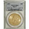 Image 1 : 1873 $20 Open 3 MS61 PCGS. Recent terminology changes