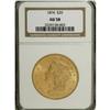 Image 1 : 1874 $20 AU58 NGC. Both sides of this piece show full