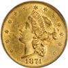 Image 1 : 1874-S $20 MS61 PCGS. A scarce and underrated issue in