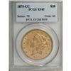 Image 1 : 1875-CC $20 XF45 PCGS. The pockets of bright luster ar