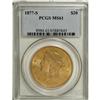 Image 1 : 1877-S $20 MS61 PCGS. The first year of the Type Three
