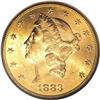Image 1 : 1883-S $20 MS63 NGC. The ''83-S is more available in M