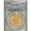 Image 1 : 1890-S $20 MS61 PCGS. Intense coruscating mint frost f